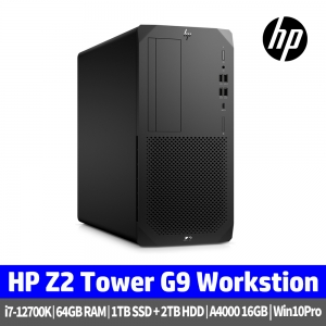 HP 워크스테이션 Z2 G9 4N3U8AV i7-12700K 64GB 1TB SSD + 2TB NVIDIA RTX A4000 16GB 11 PRO
