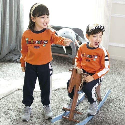 [인터크루] ICW 510 (주황) / 유치원 어린이집 활동복 유아동체육복