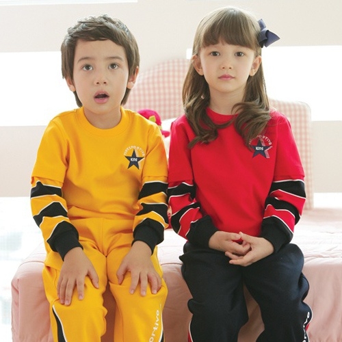 [리틀빔] 2728(노랑) 2729(빨강) / 활동복 유아동체육복 유치원 어린이집 원복