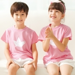 [서울원복] 1432 분홍배나염 PK라운드T / 유치원 어린이집 여름 단체티셔츠 단체선물 개별구매가능