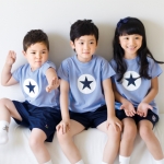 [서울원복] 1332 소라색 별나염T / 유치원 어린이집 여름 단체티셔츠 단체선물 개별구매가능