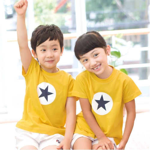 [서울원복] 1333 겨자색 별나염T / 유치원 어린이집 여름 단체티셔츠 단체선물 개별구매가능