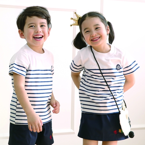 [리틀빔] S903 (티니곤색반바지/랩반바지) / 유치원 어린이집 하복 여름활동복