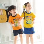 [리틀빔] S751(오렌지) S752(노랑) (티니곤색반바지/북청랩반바지) / 유치원 어린이집 하복 여름활동복