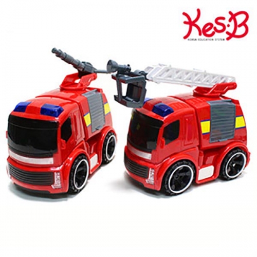 [캐스B] 플레이 삐뽀카 소방사다리&살수차 / 자동차블럭 유아장난감 소방차