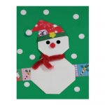 [감성쫑이] 종이접기패키지_크리스마스 눈사람카드 (5개이상 구매가능) / 성탄 크리스마스카드만들기