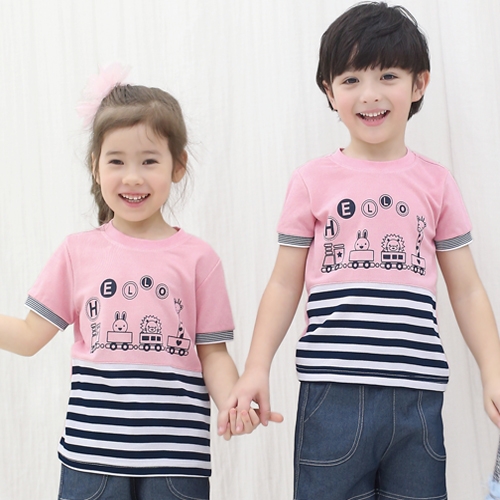 [리틀빔] S1901 (청지바지) / 상하세트 하복 여름활동복 유치원 어린이집