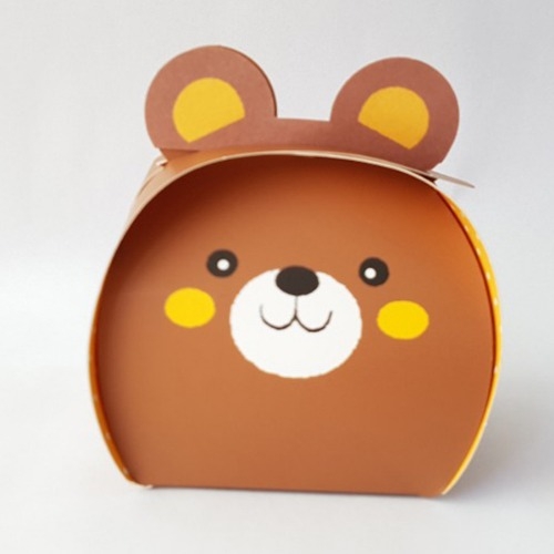 [야미데코] K14 양면동물케이스(곰)2장 / 선물케이스 선물포장