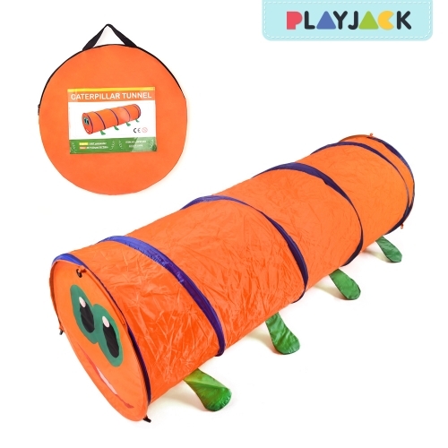 [플레이잭] 애벌레 터널 ORANGE 150cm / 기능성 유아동 체육교구