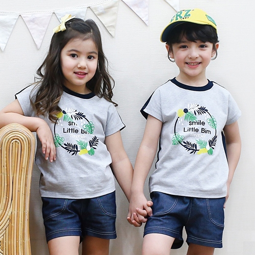 [리틀빔] S1902 (청지바지) / 상하세트 하복 여름활동복 유치원 어린이집