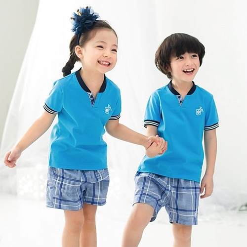 [키디앙쥬] 페리(블루) / 상하세트 하복 여름활동복 유치원 어린이집
