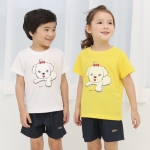 [키디아이] 쿨톤캠프T (화이트/옐로우) / 유치원 어린이집 여름 단체티셔츠 단체선물 개별구매가능
