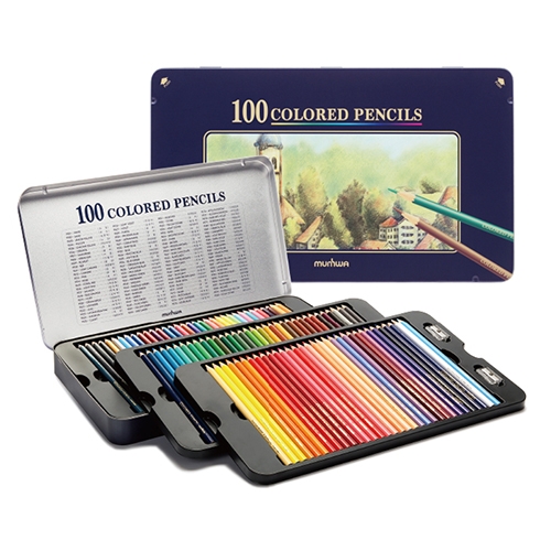문화 100색 색연필 (틴케이스)