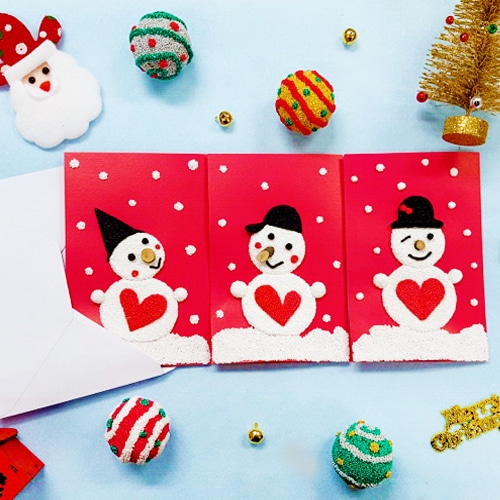 토단 눈사람 크리스마스 카드 만들기 - 5인세트 / 크리스마스만들기