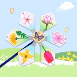 미술샘 봄에 피는 꽃 바람개비 (6개이상 구매가능)