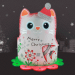 필아트# 크리스마스 고양이 조명등(전등갓) (3개이상구매)