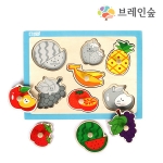 [브레인숲] 손잡이퍼즐- 과일 /영유아퍼즐